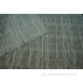 Tecido de poliéster Chiffon Crinkle Gold Lurex Stripe Dobby